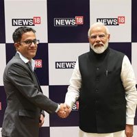 Soumyadip Choudhury with Prime Minister Narendra Modi